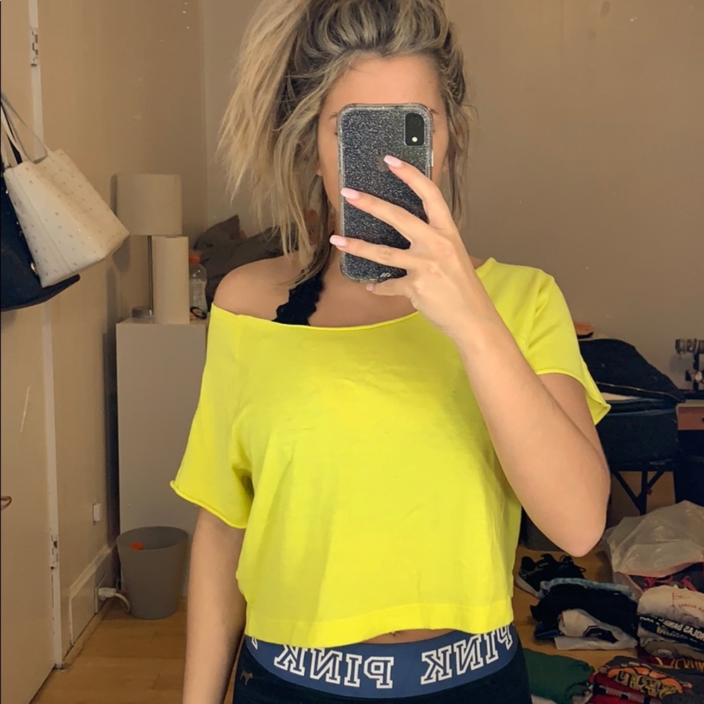 Yellow crop top
